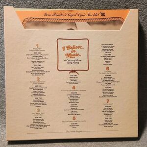 I Believe In Music A Country Music Sing-along LP Box Set Reader's Digest 7 LP'S